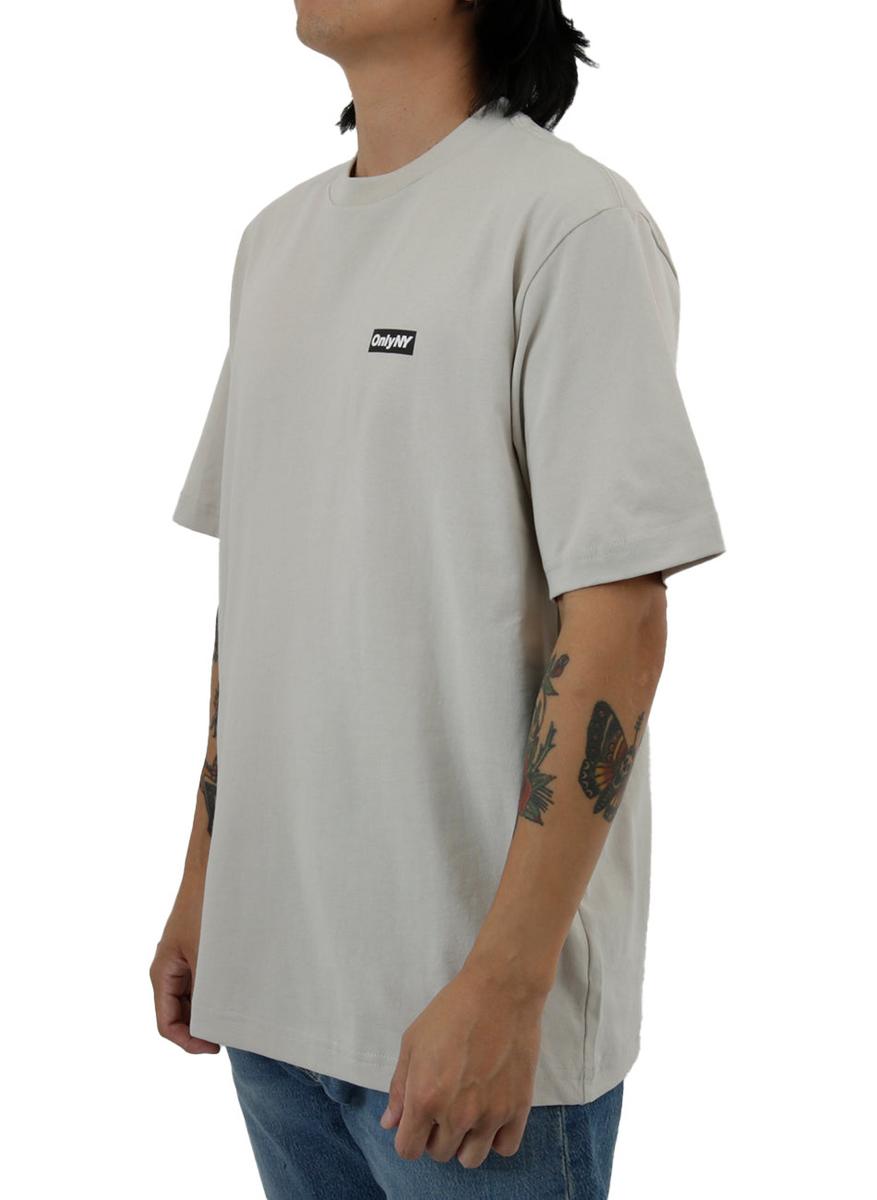 Only NY's Stunning Lunar Grey Block Logo T-Shirt
