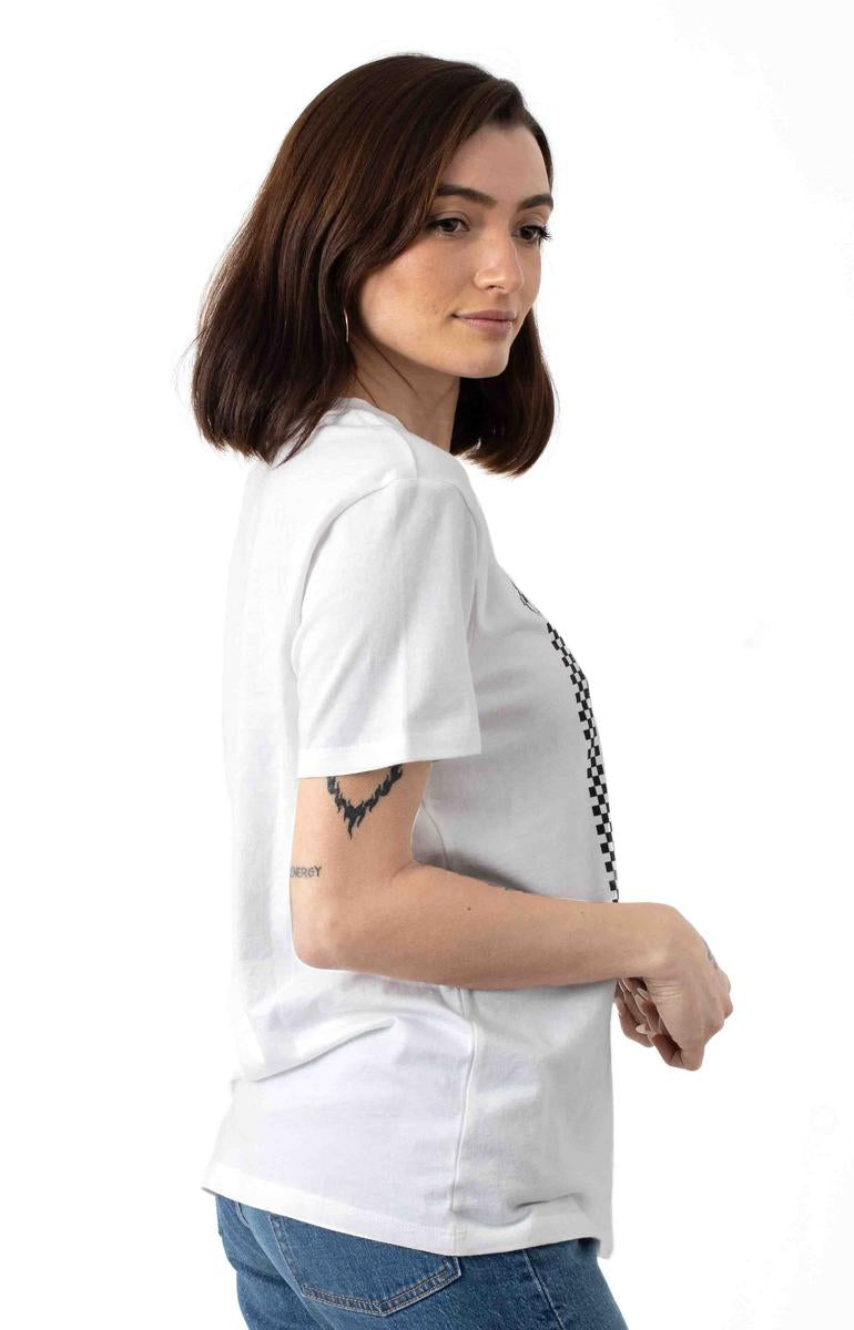 Stylish Vans Women's White Border Floral T-Shirt