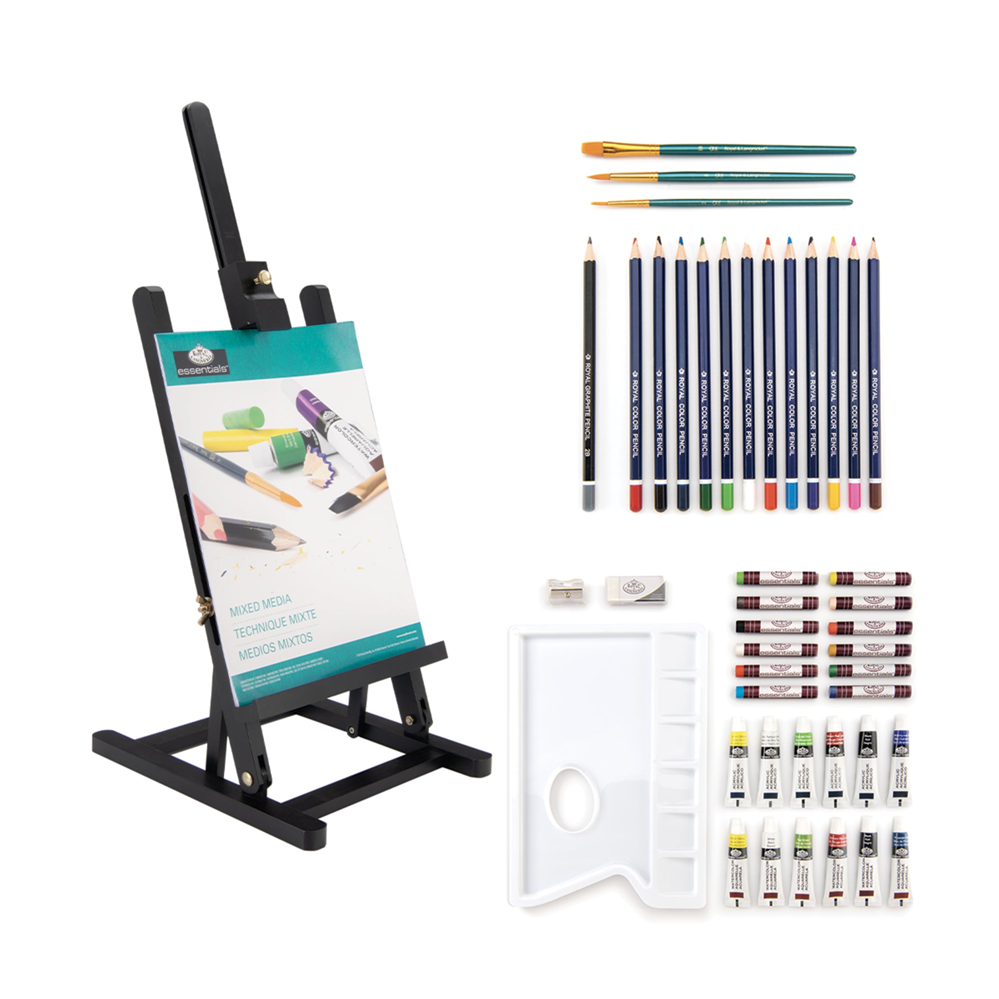 Black Series Mixed Media Easel Kit - 45 Pieces: Your Ultimate Art Exploration Bundle!