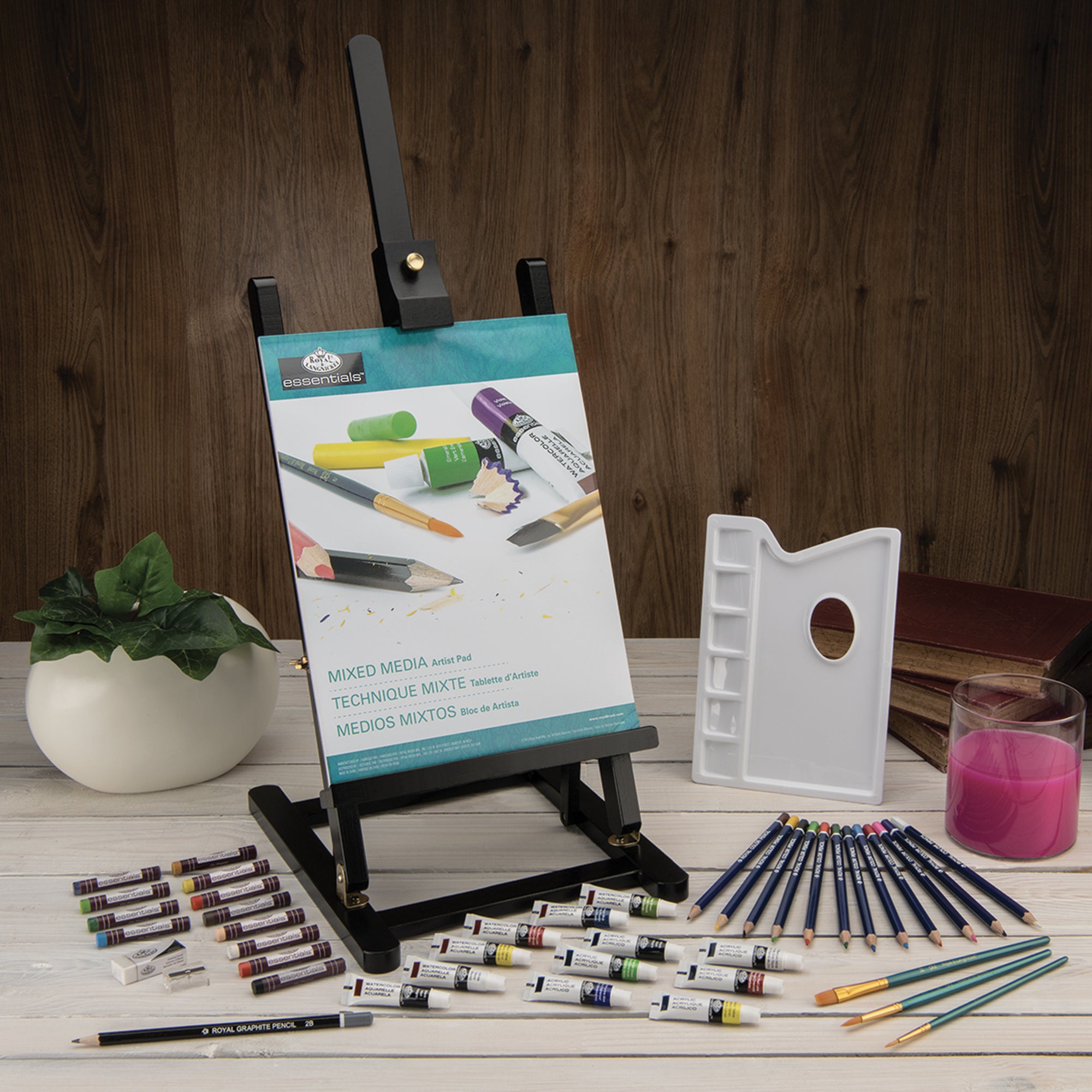 Black Series Mixed Media Easel Kit - 45 Pieces: Your Ultimate Art Exploration Bundle!