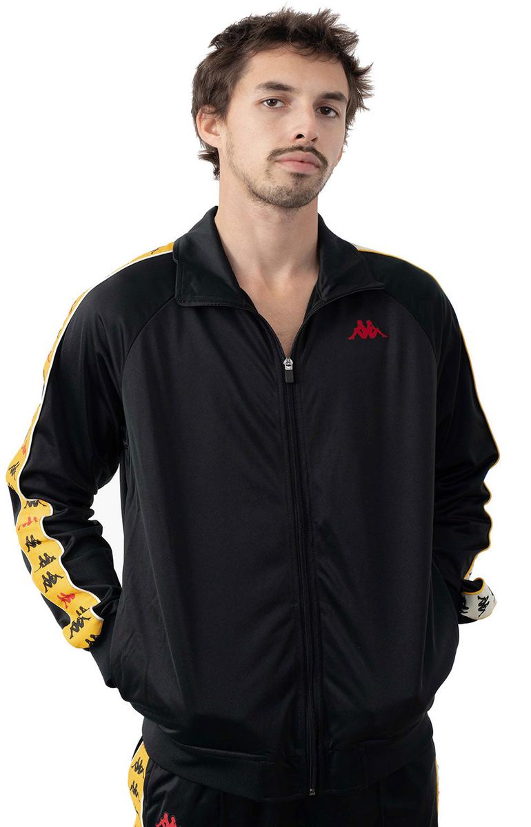 Kappa 222 Banda Dullo Jet Black Track Jacket - A Must-Have for Men!