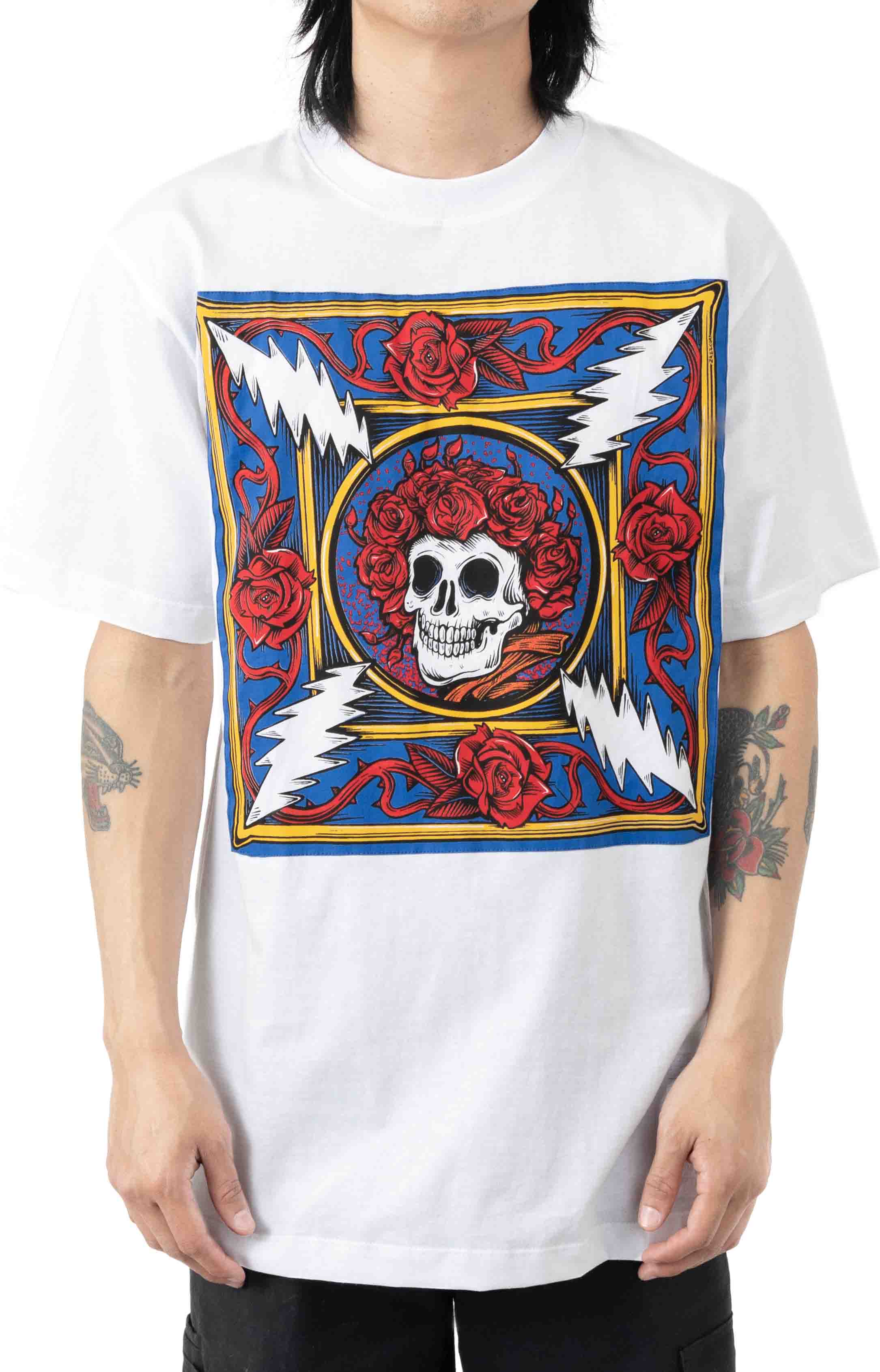 Stunning White Border Sewn Bandana T-Shirt