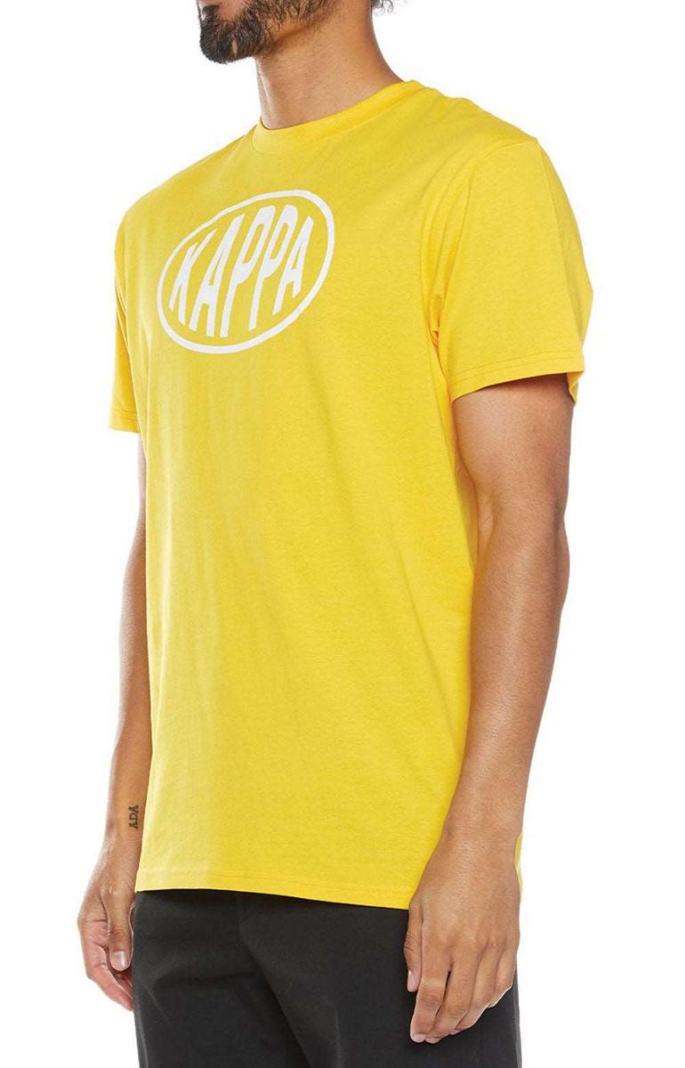 Kappa's Authentic Pop Esazar T-Shirt - Stunning Dark Yellow/White