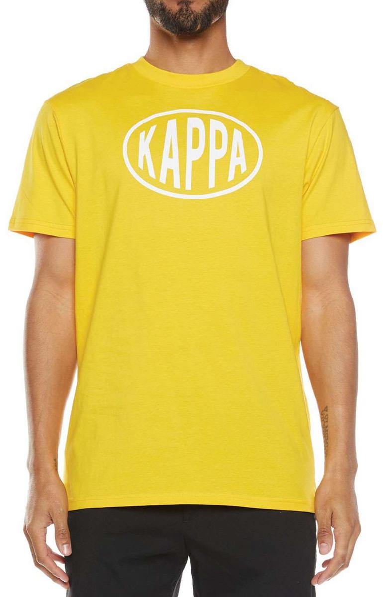 Kappa's Authentic Pop Esazar T-Shirt - Stunning Dark Yellow/White