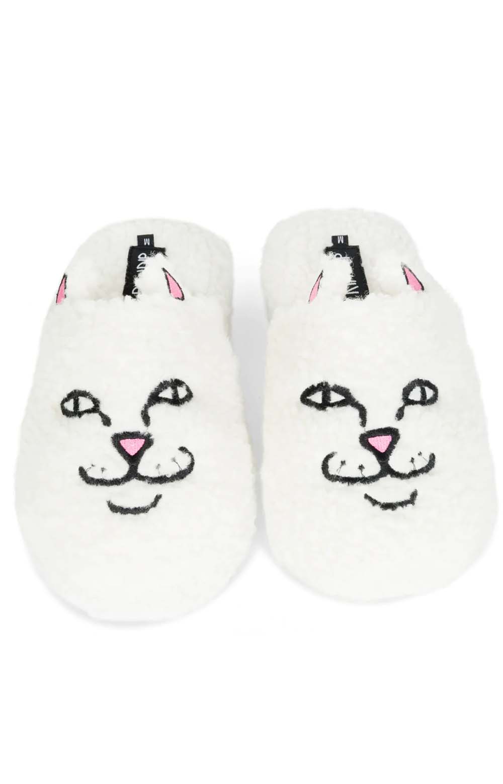 RIPNDIP Alien Face Fuzzy White House Slippers - Irresistible Comfort!