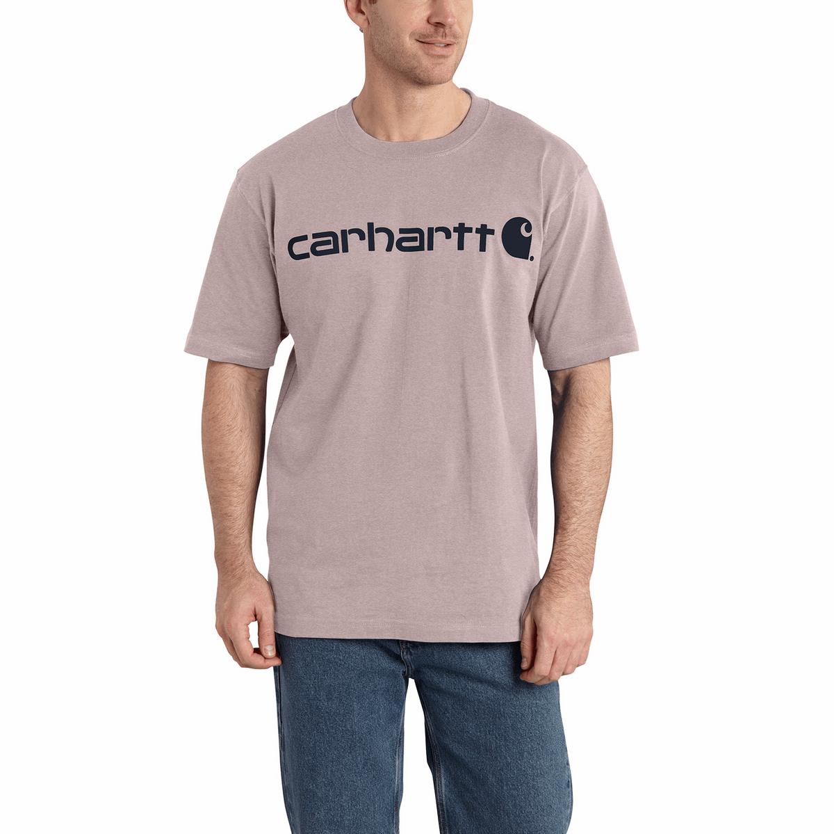 Carhartt K195 Short Sleeve Signature Logo Tee - Mink: The Ultimate Work Shirt