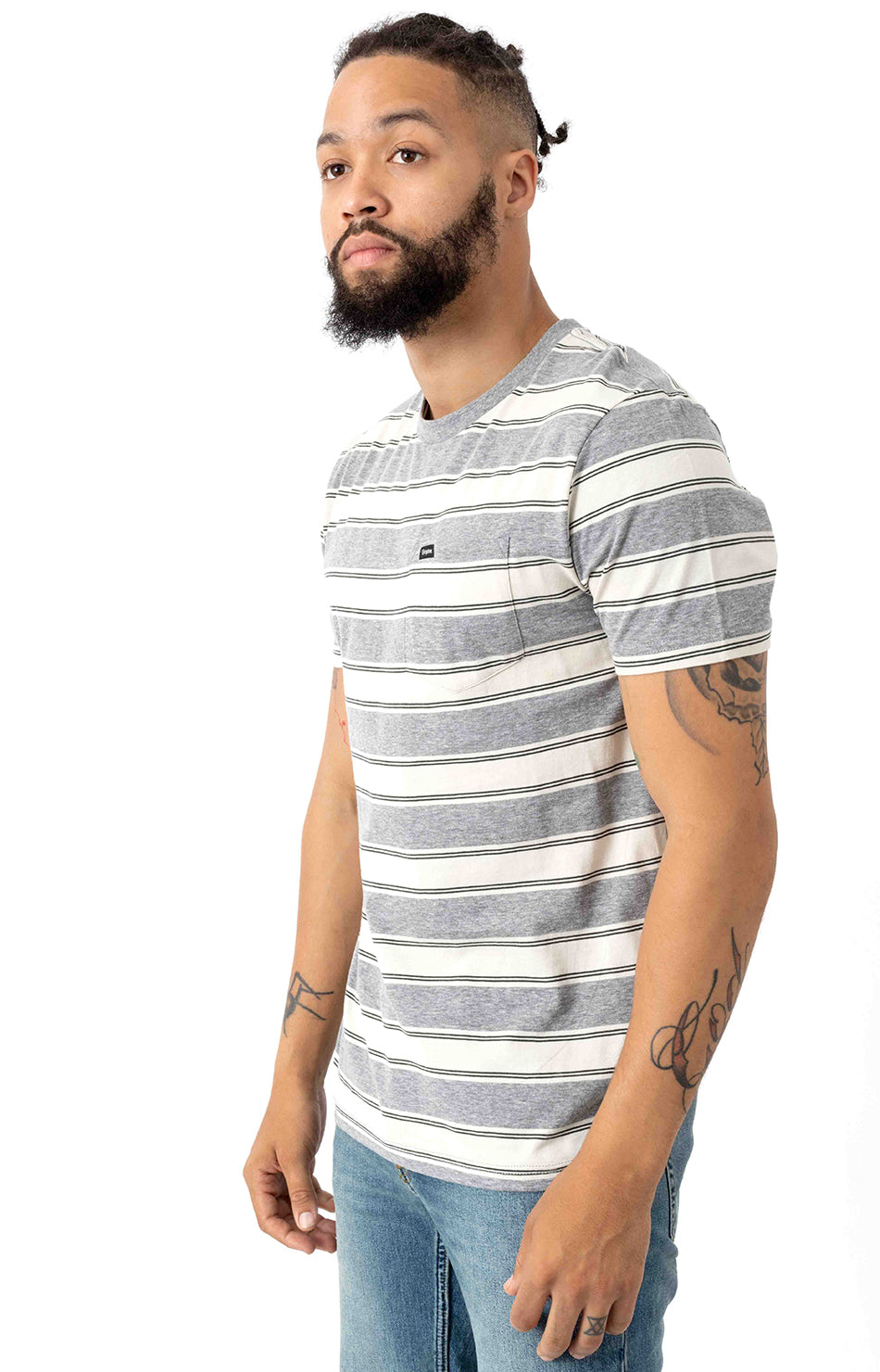 Brixton's Stunning Heather Grey Hilt Pocket S/S Shirt