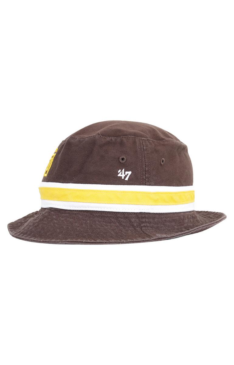 Stylish SD Padres Brown Striped Bucket Hat by 47 Brand - Grab Yours Now!