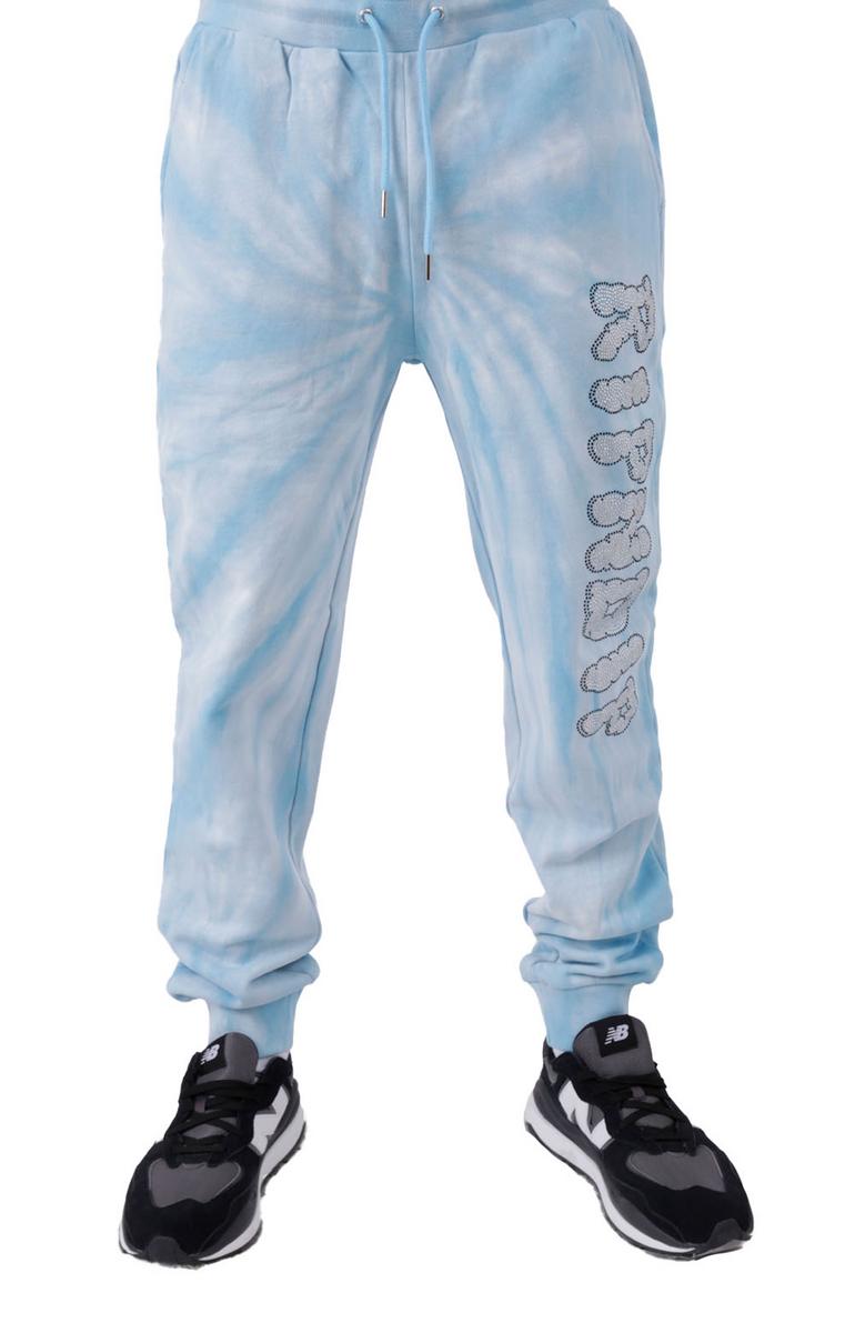 Heavenly Blue Spiral Dye Dreamy Sweatpants
