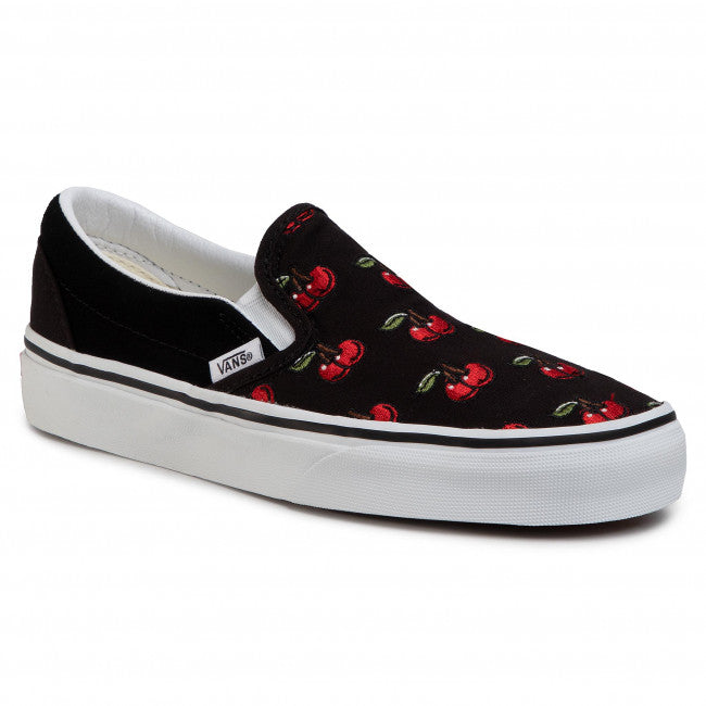 Vans Cherries Classic Black Slip-On Shoes - Irresistible Style!