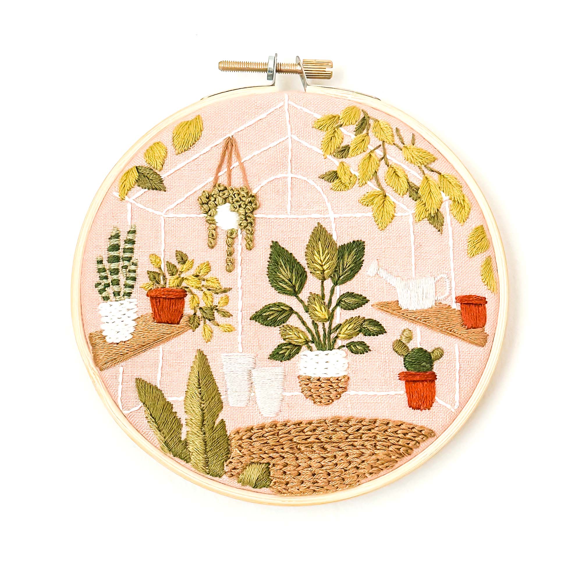 Enchanting DIY Greenhouse Embroidery Kit