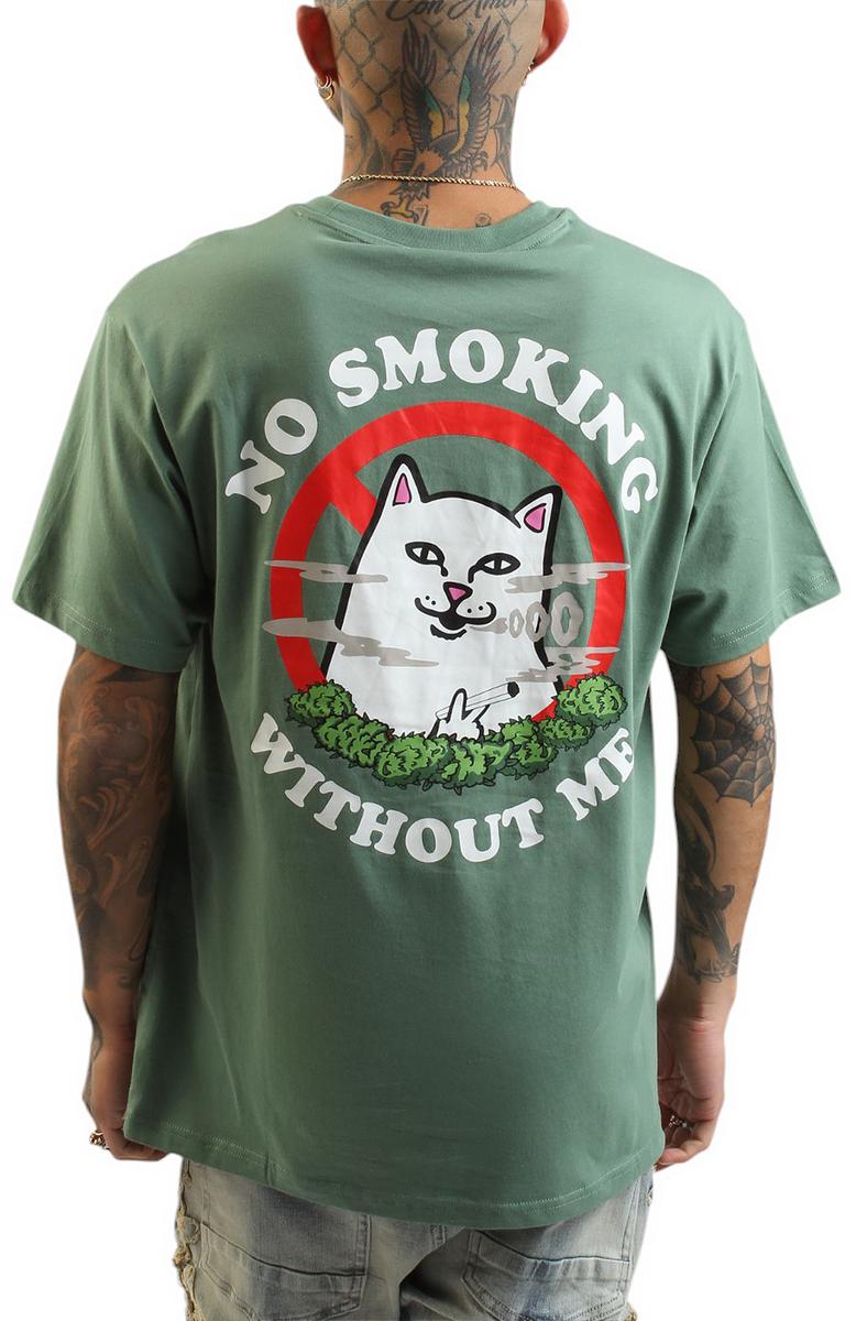 RIPNDIP Men's Green 'No Smoking' Statement T-Shirt