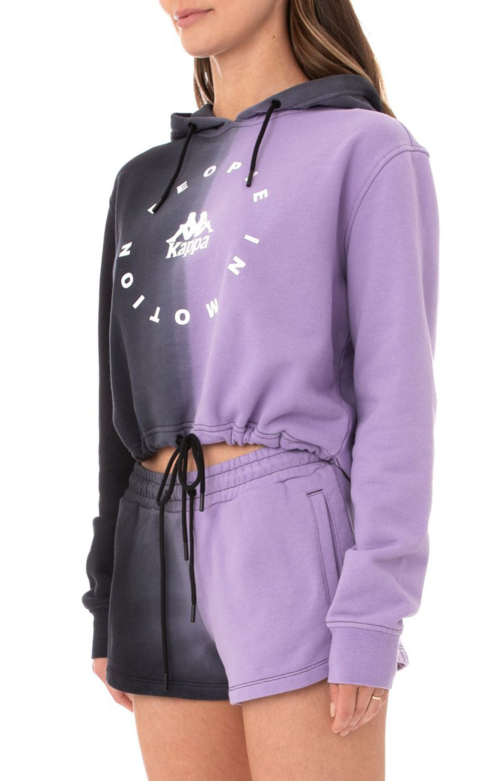 Gorgeous Kappa Authentic Kepulauan Black/Violet Women's Pullover Hoodie