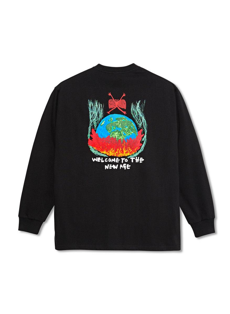 Polar Skate Co.'s New Age Black Long Sleeve Tee - A Must-Have!