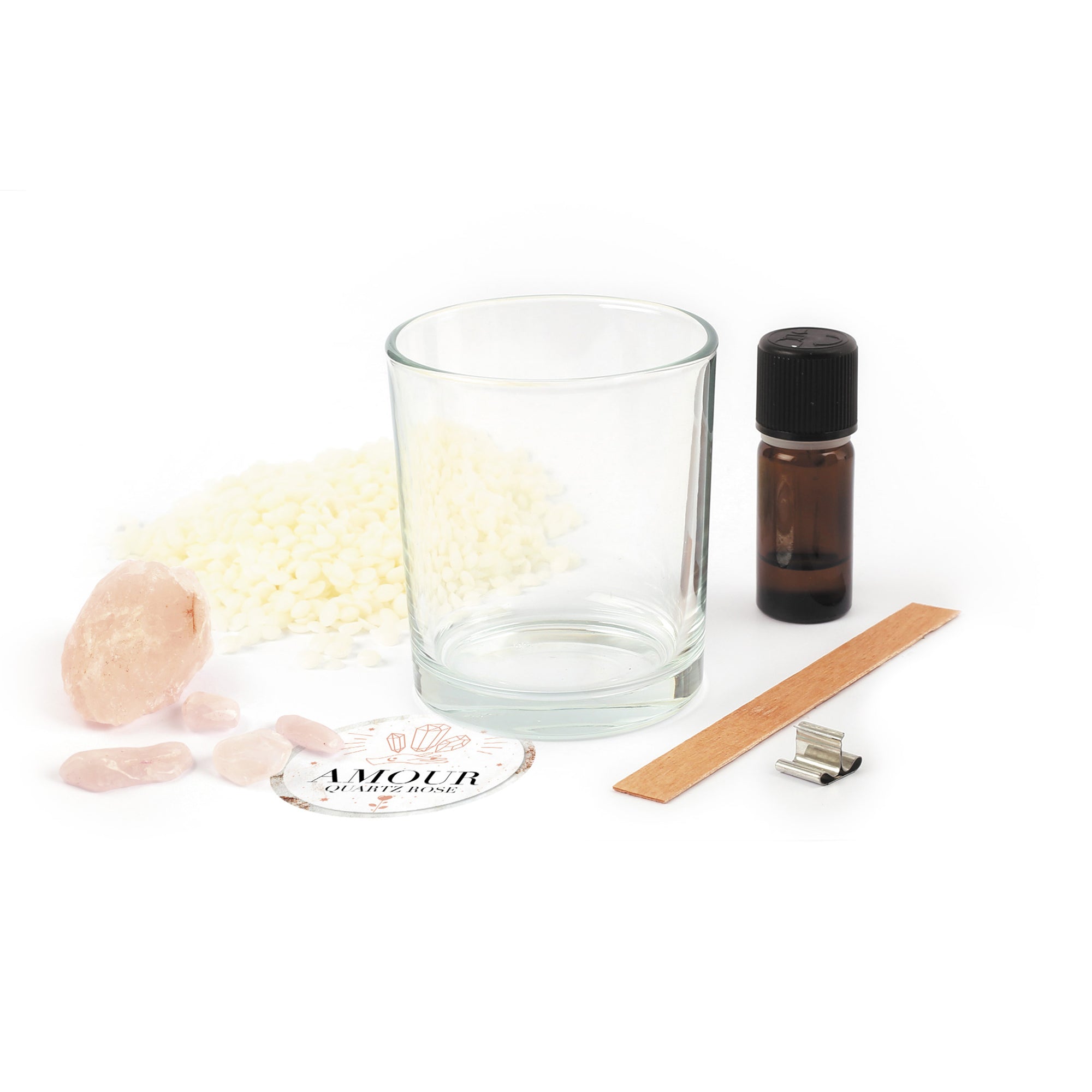 DIY Rose Quartz Lithotherapy Candle Kit: Unleash Your Creativity!
