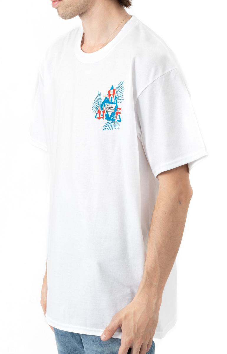 HUF 4th of July Flashing Wheel White Tee - A Must - Have for Patriotic Style