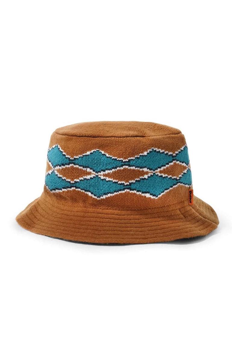 Exquisite Nutmeg Diamond Knit Bucket Hat