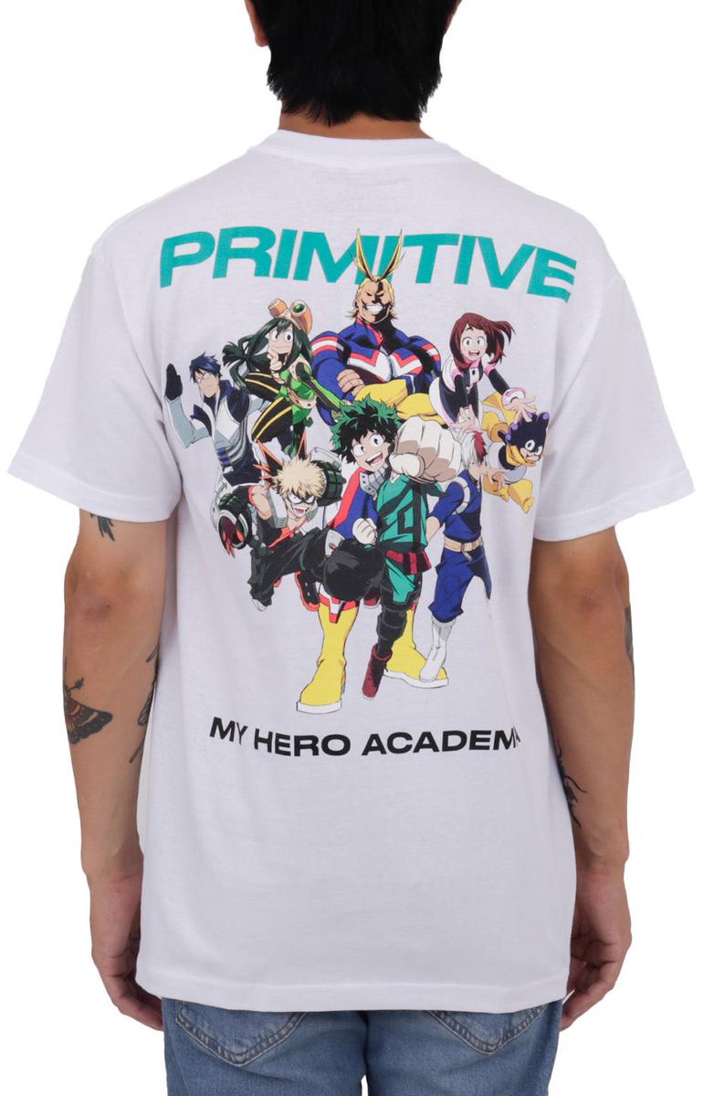 Primitive x My Hero Academia Stunning White Cotton T-Shirt