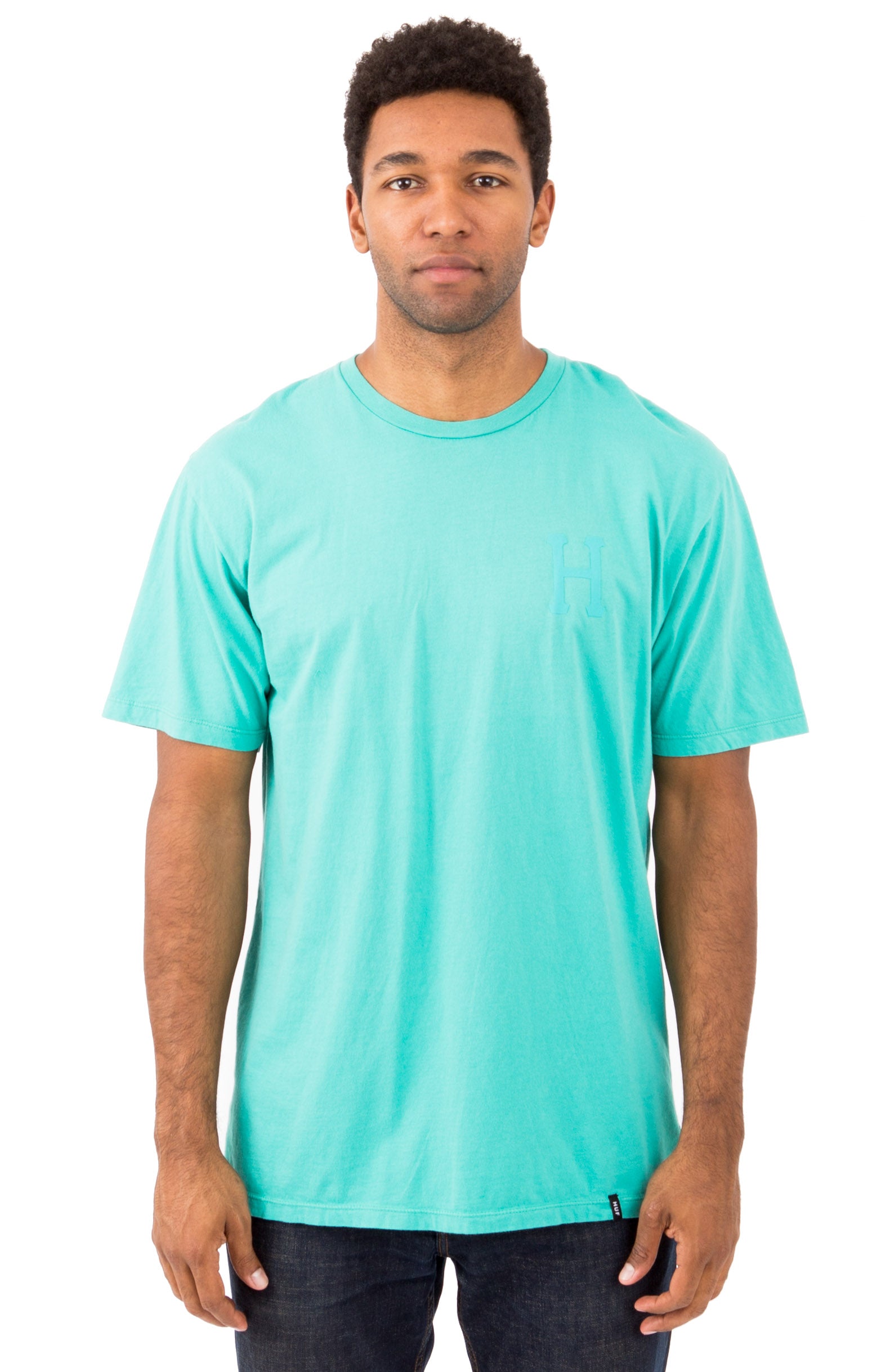 Huf's Stunning Bright Aqua Over - Dye Classic H Tee
