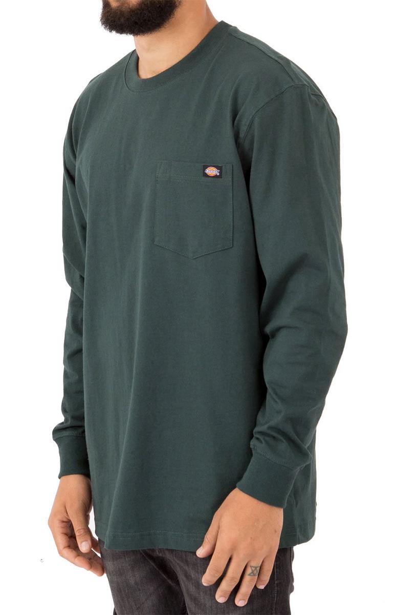 Dickies Hunter Green Long Sleeve Heavyweight Crew Neck Shirt (WL450GH)