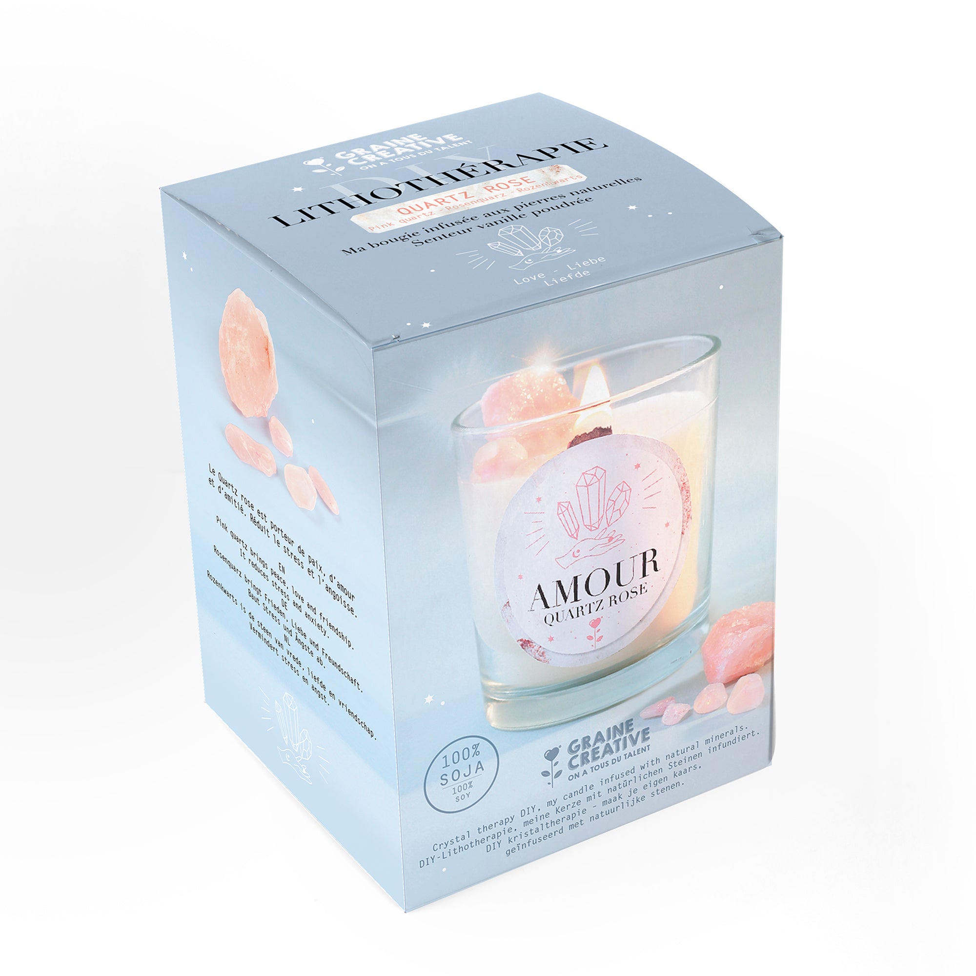 DIY Rose Quartz Lithotherapy Candle Kit: Unleash Your Creativity!
