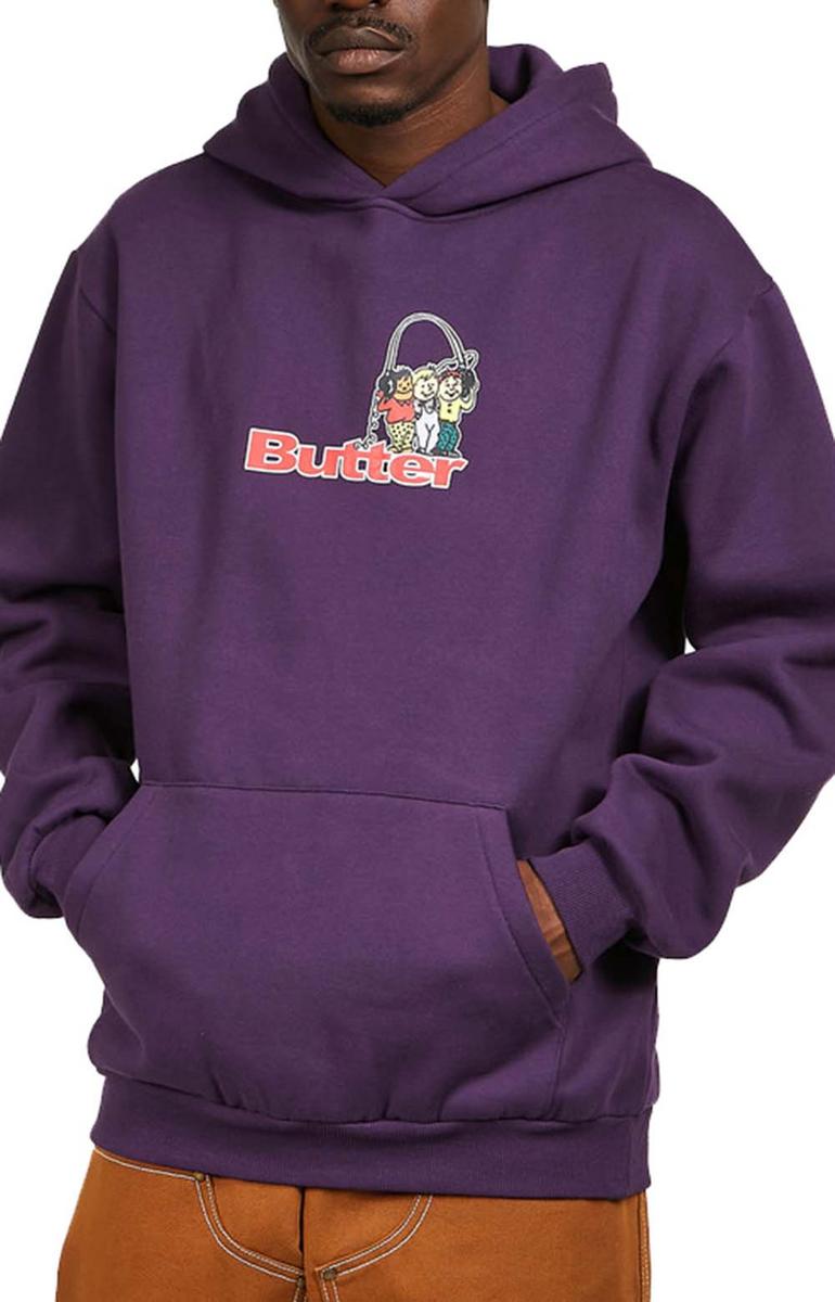 Butter Goods Headphones Graphic Eggplant Pullover Hoodie