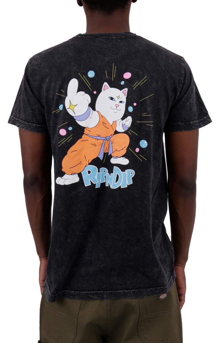 RIPNDIP's Stunning Mineral Wash Power Tee in Classic Black