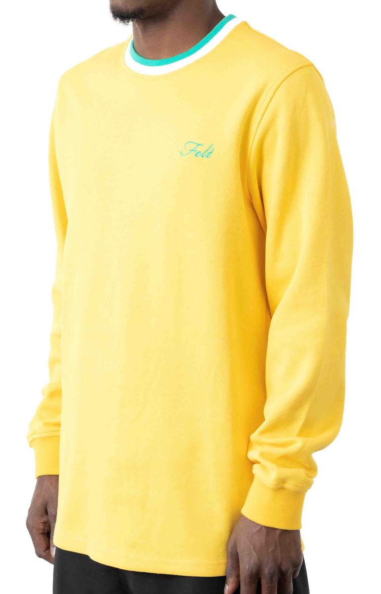 Gorgeous Yellow Pique Long-Sleeve Shirt - Grab Yours Now!