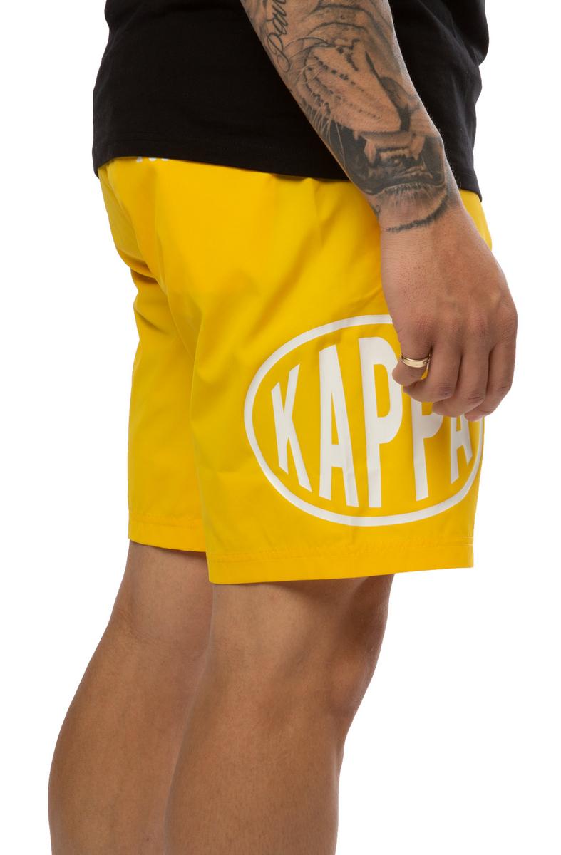 Authentic Pop Emay Dark Yellow/White Men's Swim Shorts - Irresistible Style!