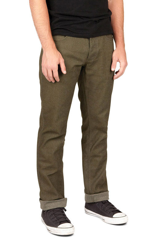 Brixton's Olive Heather Reserve 5 Pocket Pants - A Must-Have!