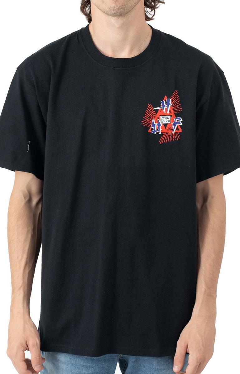 HUF 4th of July Flashing Wheel Tee - Stunning Midnight Black
