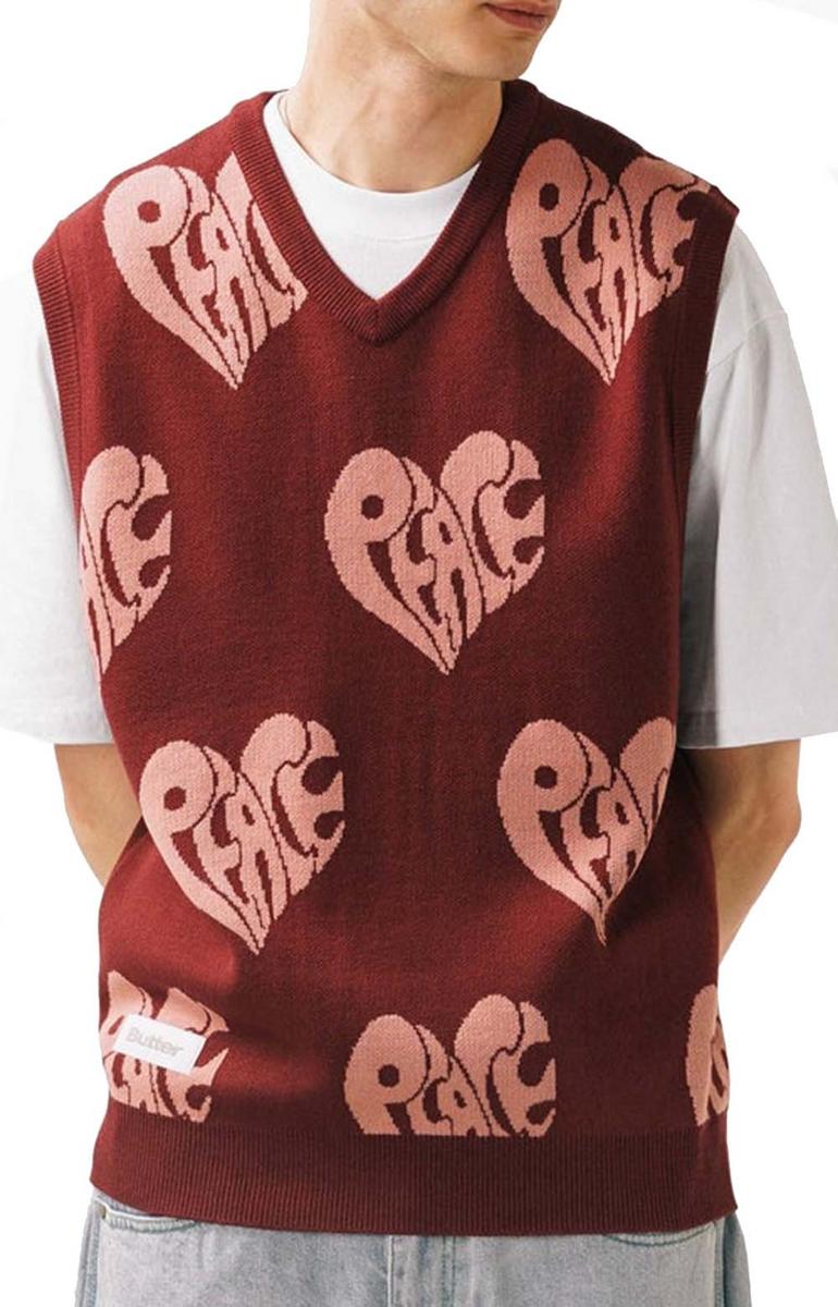 Enchanting Wine - Peace Knit Vest