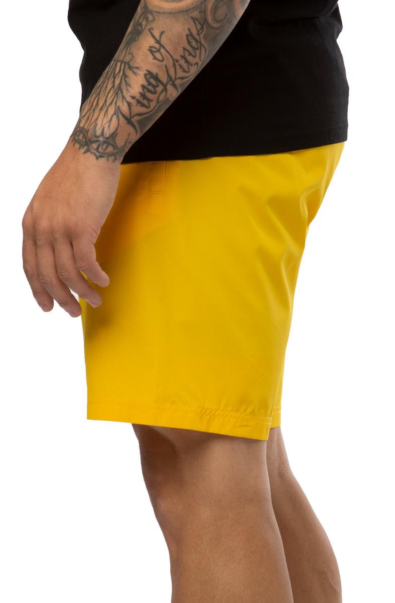 Authentic Pop Emay Dark Yellow/White Men's Swim Shorts - Irresistible Style!
