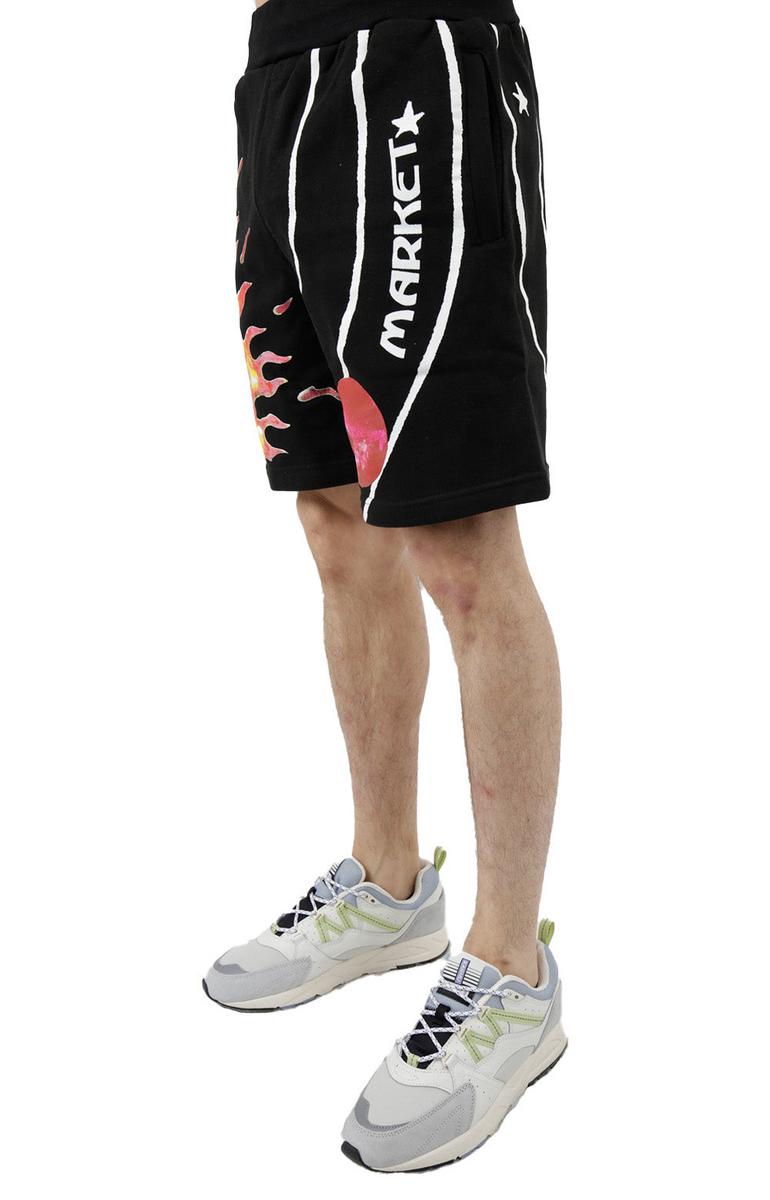 Stylish Market Solar System AOP Black Sweatshorts