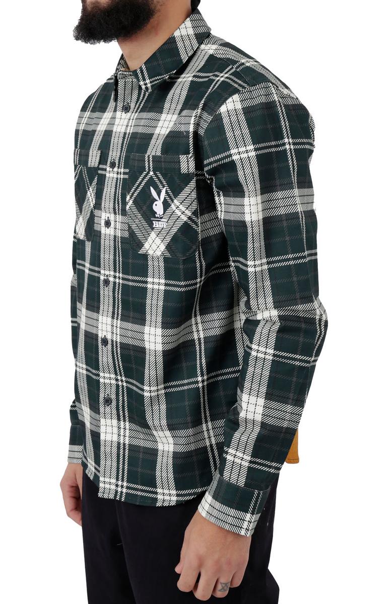 HUF x Playboy 'After Hours' Monarch Black Button - Up Flannel Shirt
