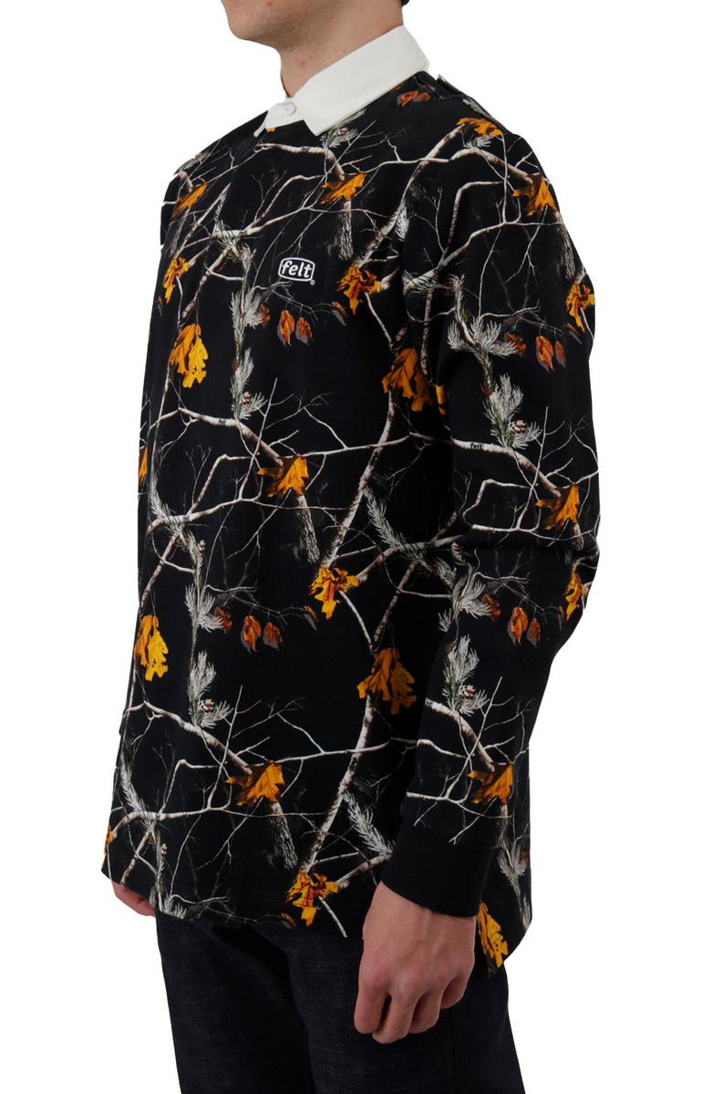 Felt's States Rugby - Striking Black Woodland Camo