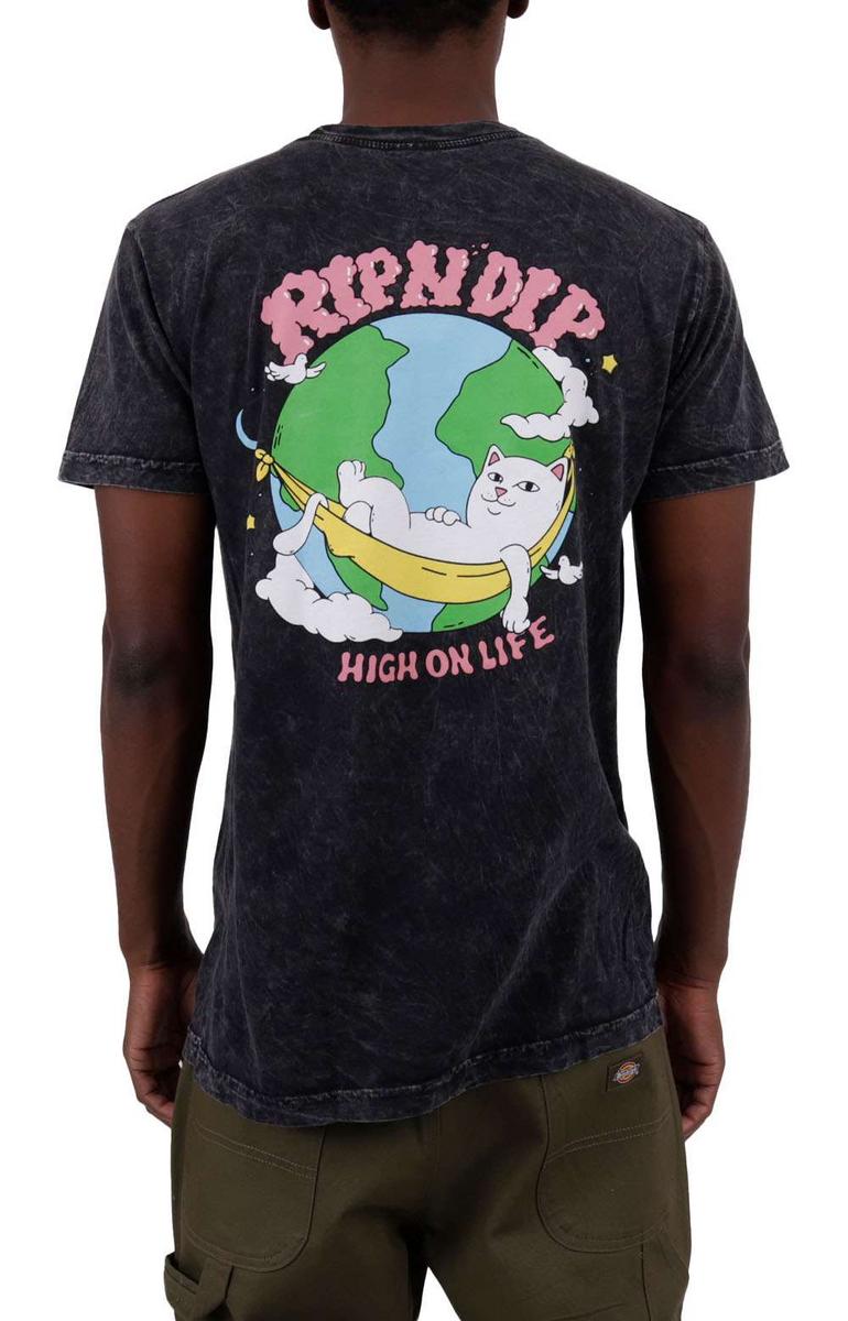 Jet Black High On Life Mineral Wash Tee - Irresistible Style!