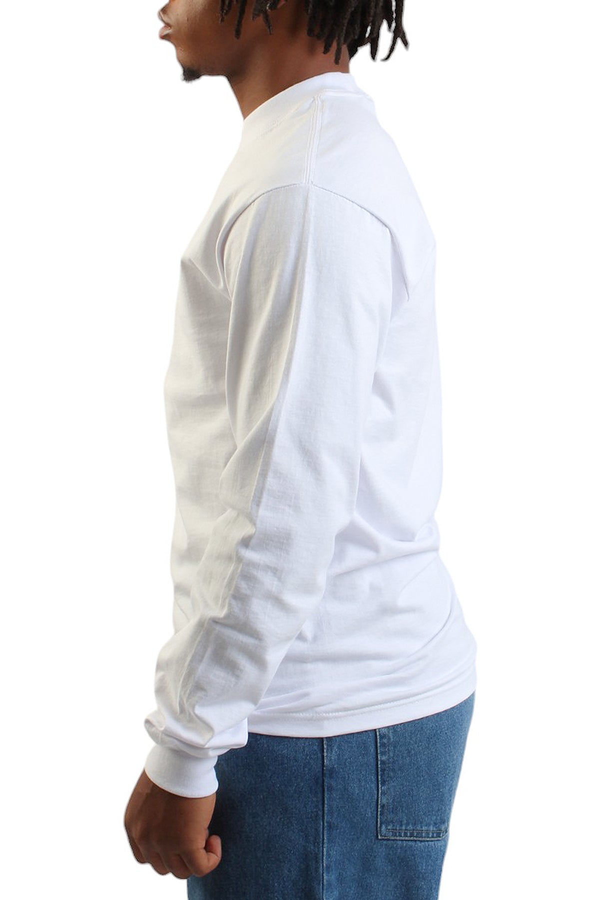 7.5oz Premium Heavyweight Long Sleeve T-Shirt - White