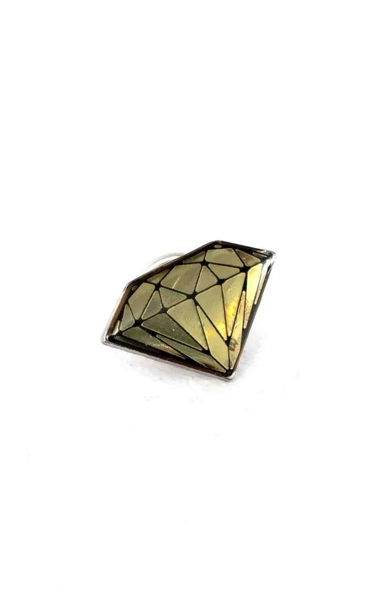 Stunning Elegant Gold and Black Diamond Lapel Pin - A Must - Have Accessory