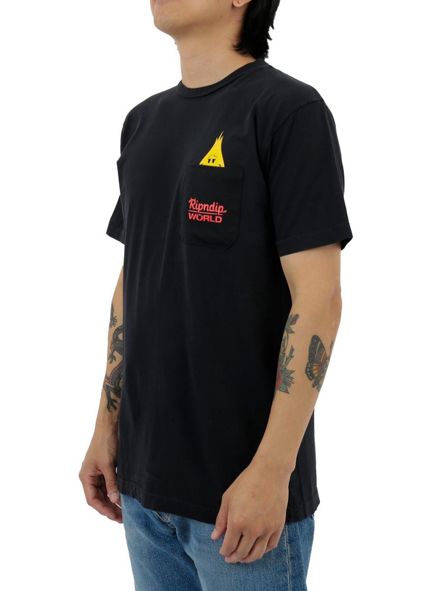 RIPNDIP Flameboy Graphic Pocket Tee - Striking Black