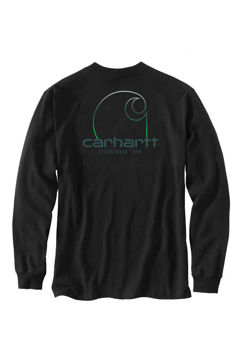 Carhartt Men's Mink Relaxed Fit Long Sleeve Graphic Pocket T-Shirt - A Must-Have!