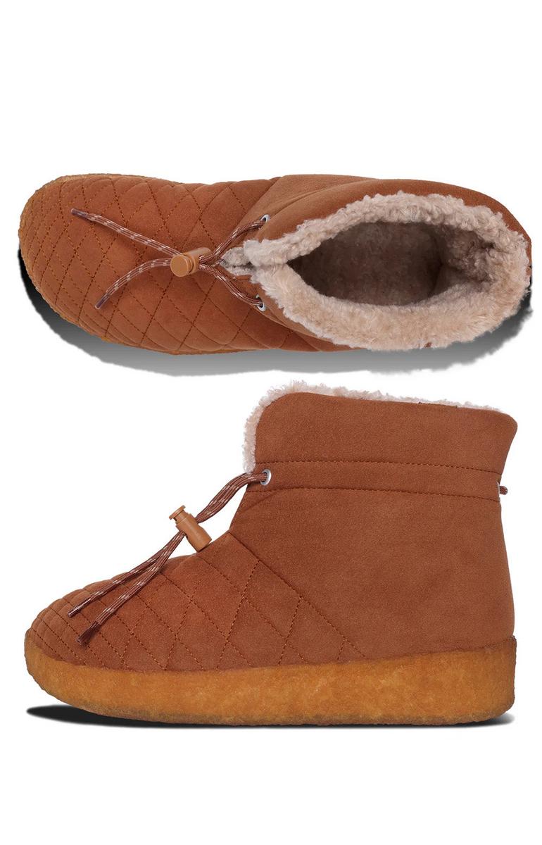 Malibu Little Dume Hi-Top Slipper Boots - Walnut/Beige/Tan: Cozy & Stylish Footwear