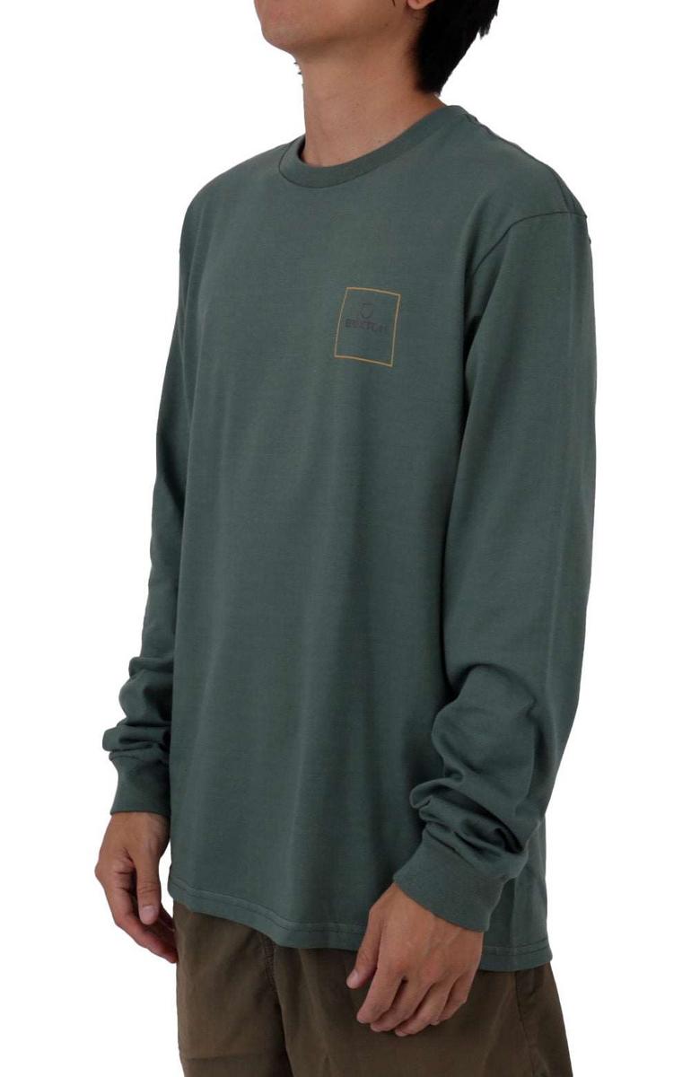 Brixton's Stunning Alpha Square Long Sleeve Shirt - Dark Forest