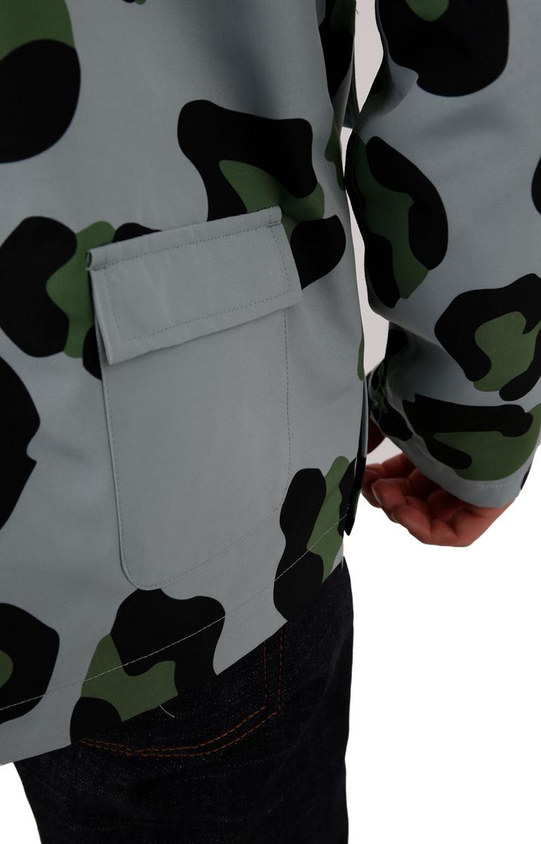 Stunning Ice Leopard Print Coastal Utility Jacket