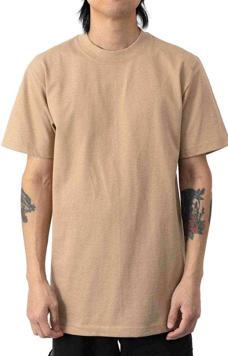 Max Khaki Retro-Style Heavyweight Short Sleeve T-Shirt - A Must-Have!