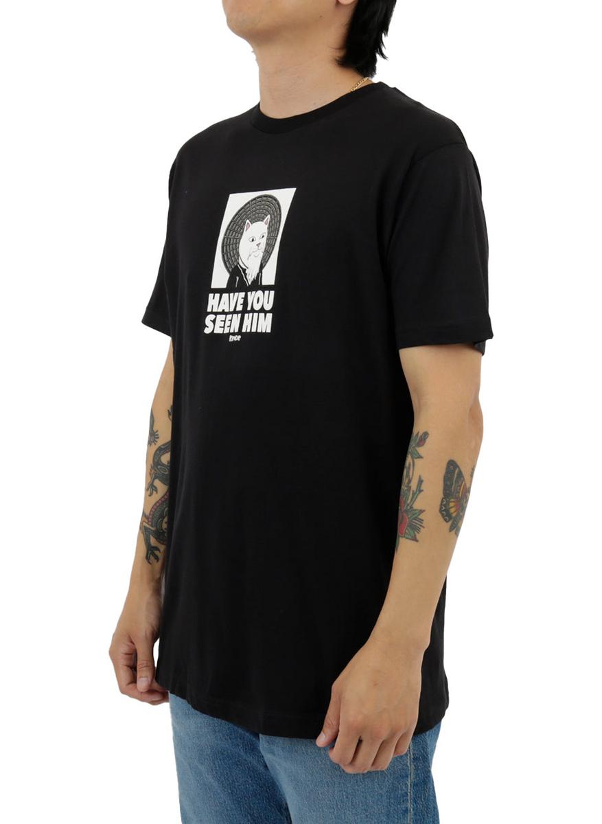 Eye-Catching 'Where Is He' Graphic Tee in Black