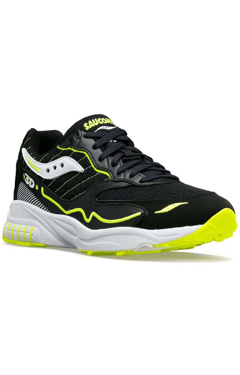 Saucony 3D Grid Hurricane Black/White Sneakers - A Timeless Classic!
