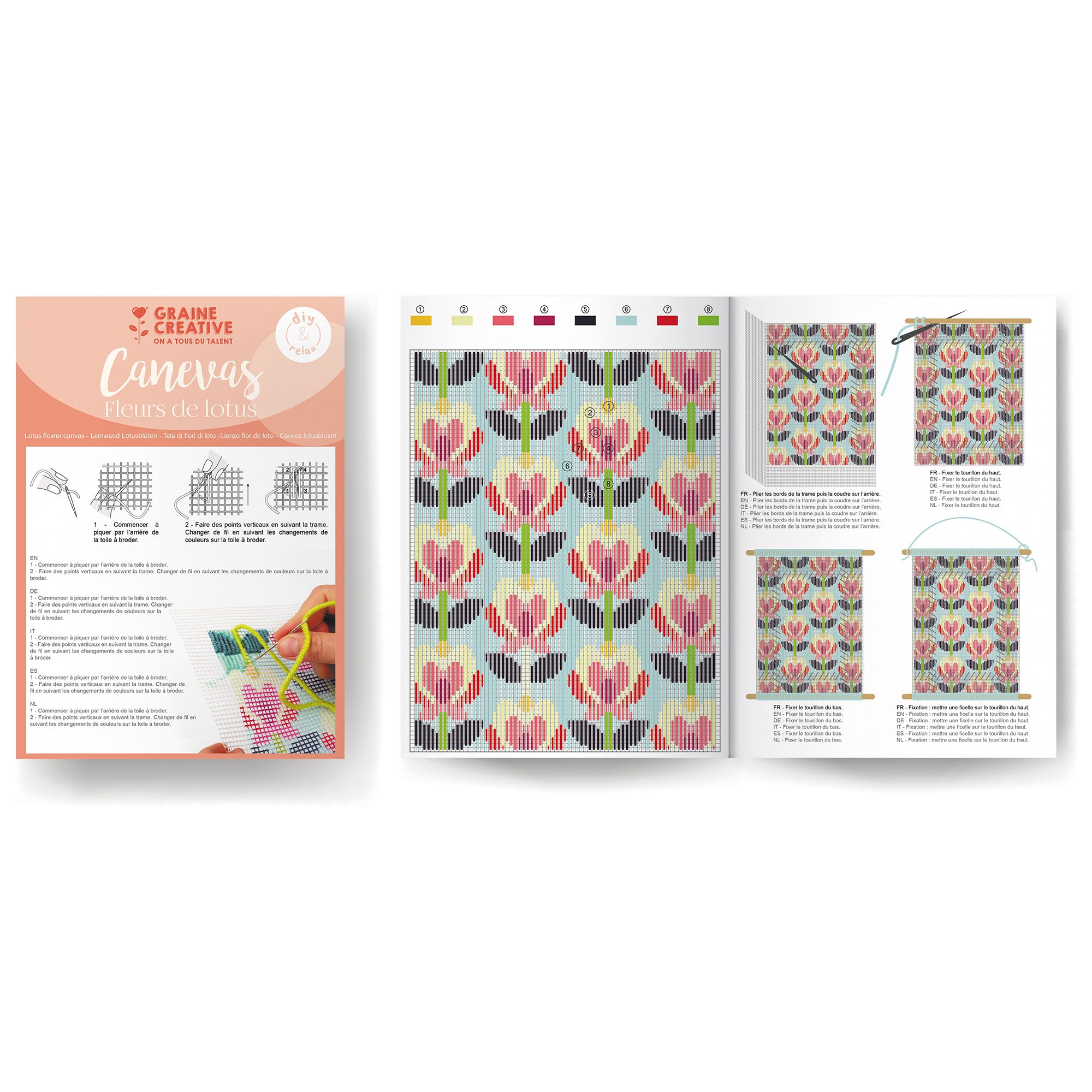 DIY Lotus Flowers Canvas Kit - Unleash Your Creativity!