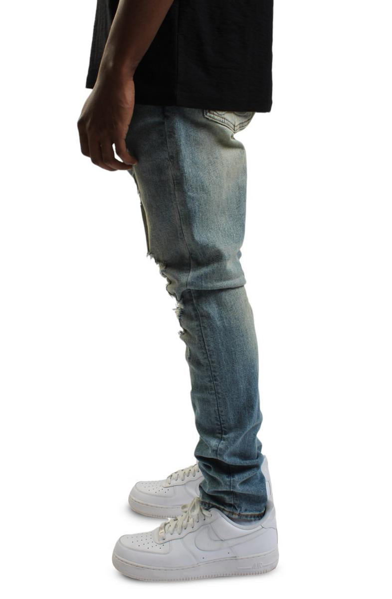 Stunning Blue Patch Jeans - A Must-Have!