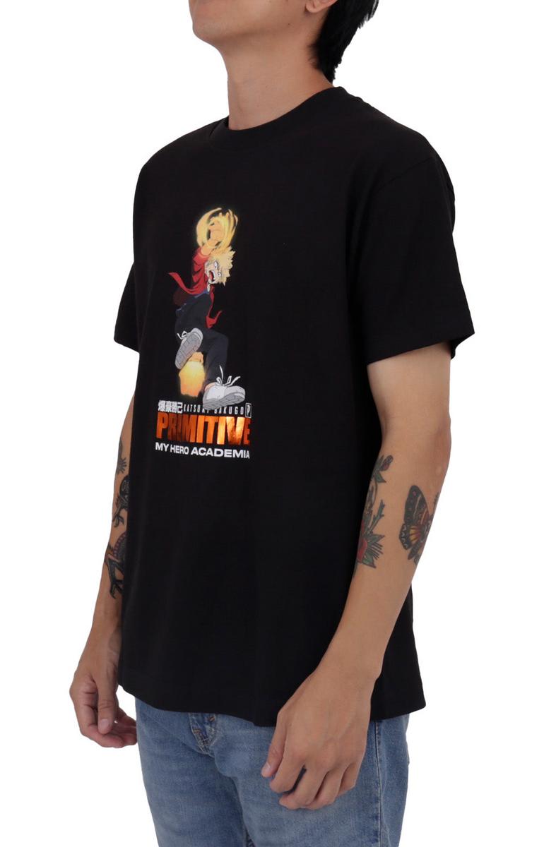 Primitive x My Hero Academia's Electrifying Lightning Fast Black T-Shirt